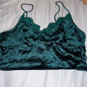 Shein velvet crop top